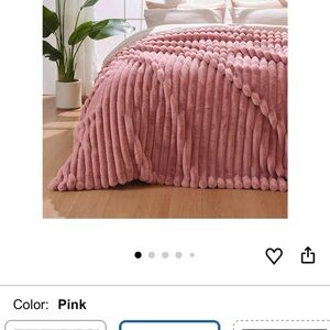 Dusty Rose Pink Color King Size Throw Blanket